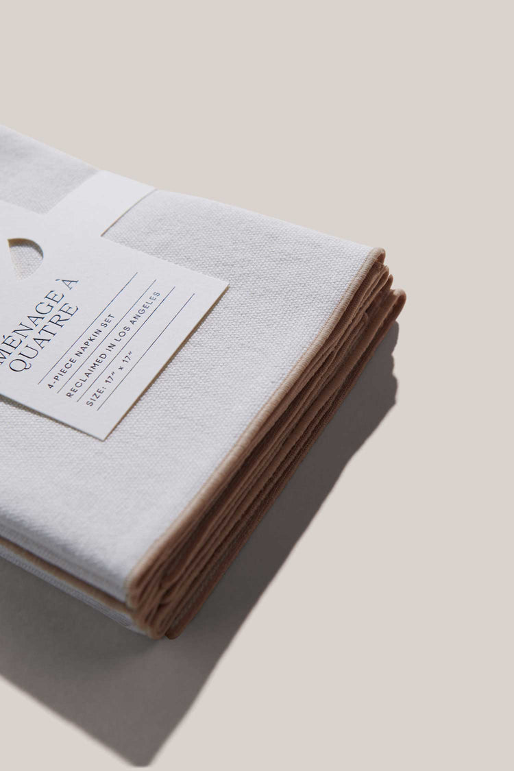 Cream Burlap Crème Napkin, Set of Four