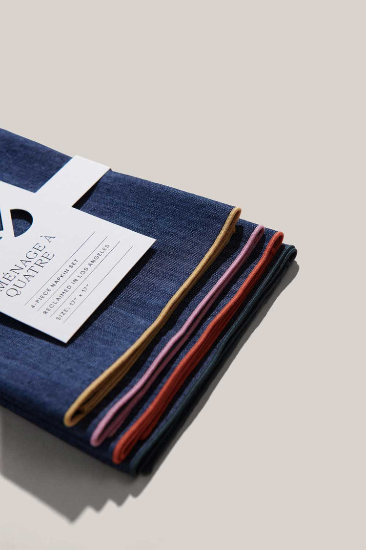 Rainbow Denim Napkin, Set of Four