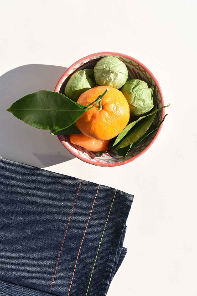 Denim Jewel Tea Towel, Set of Two