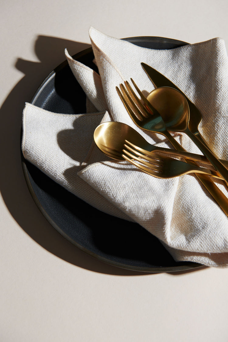 Cream Burlap Crème Napkin, Set of Four