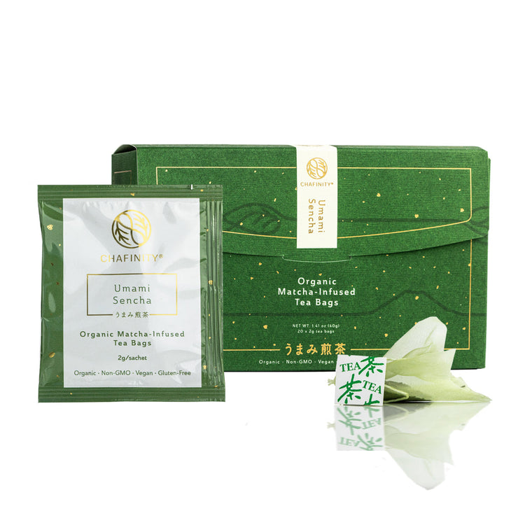 Umami Sencha, Matcha-Infused Organic Green Tea Bags
