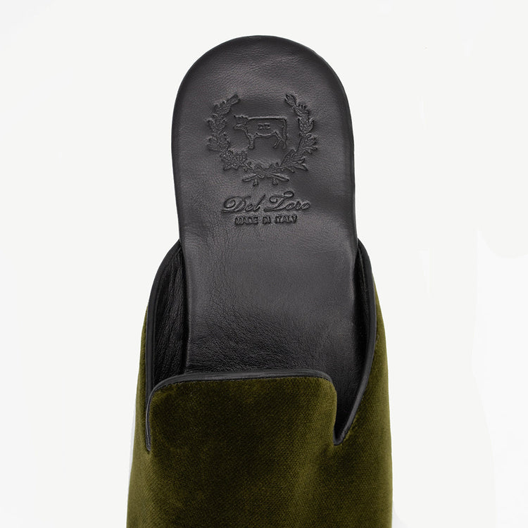 Women’s Green Velvet House Slippers