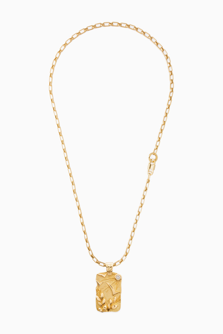 Gold Plaquette Pendant