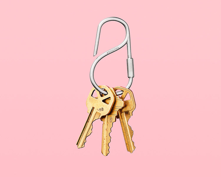 Offset Keyring in Stainless Steel