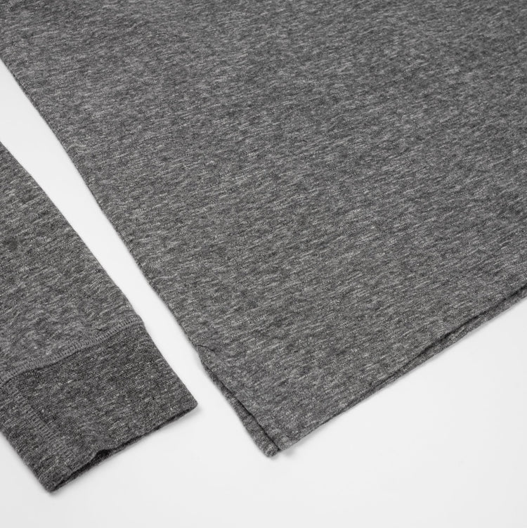 Fields Double Knit Henley in Grey Heather