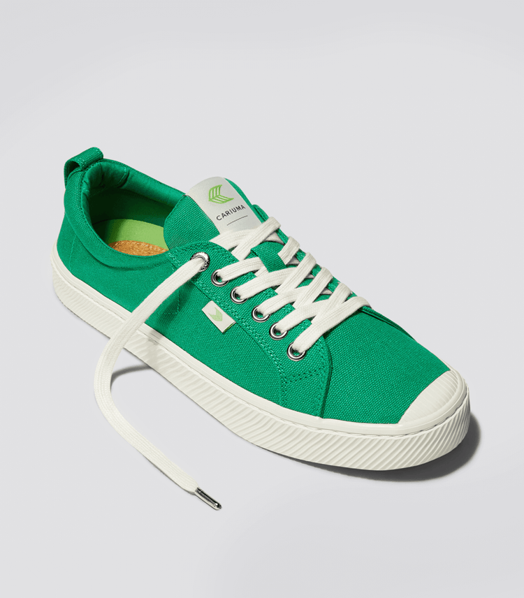 Women’s Oca Low-Top Green Canvas Sneaker