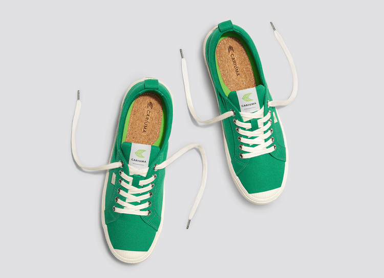 Women’s Oca Low-Top Green Canvas Sneaker