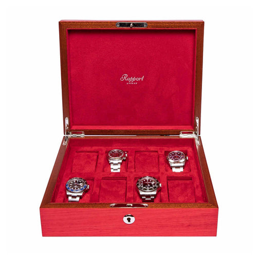 Heritage Chroma Eight Watch Box in Red
