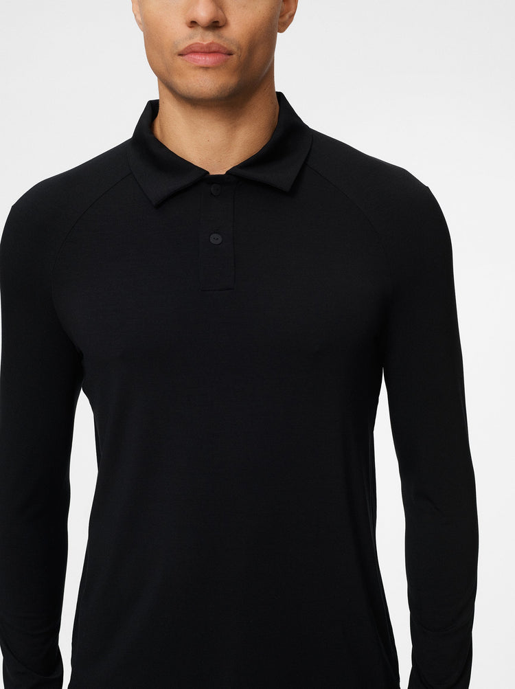 Natural Long Sleeve Tennis Polo