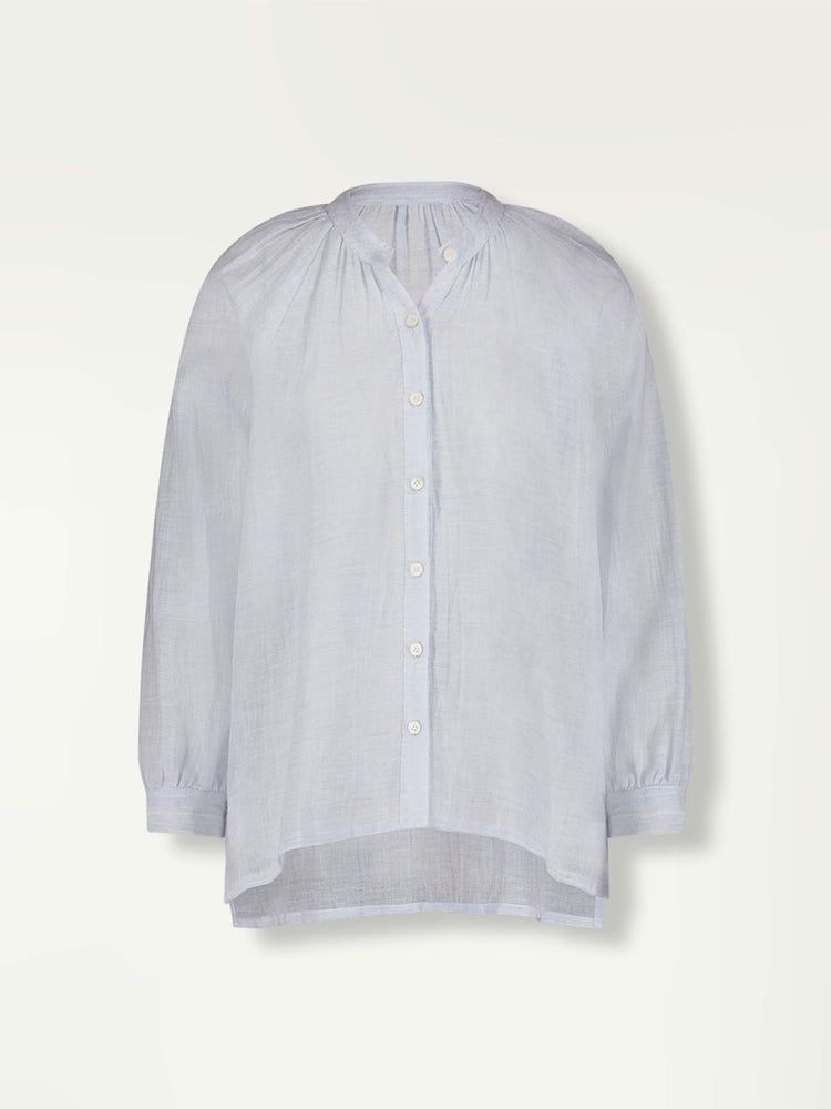 Mita Button Up Blouse in Nefas Sky