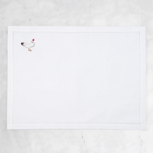 Chicken Embroidered Placemat