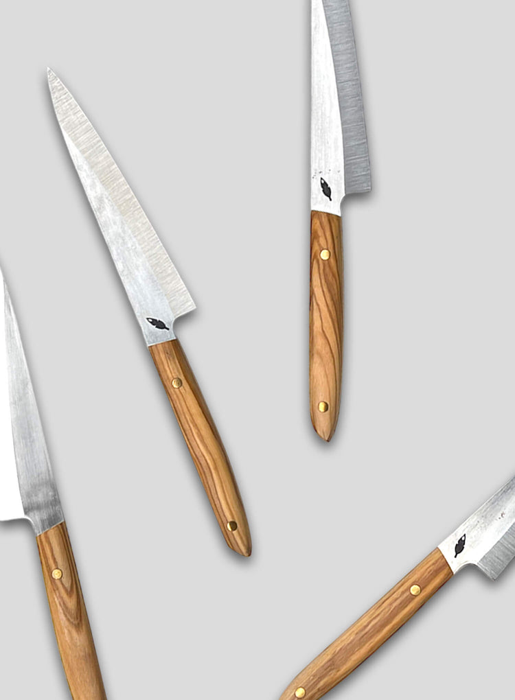 Table Knife Set in Olive