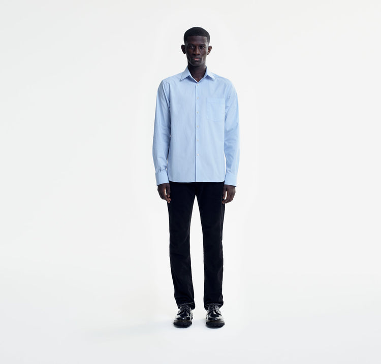 Henry Men’s Poplin Shirt in Blue