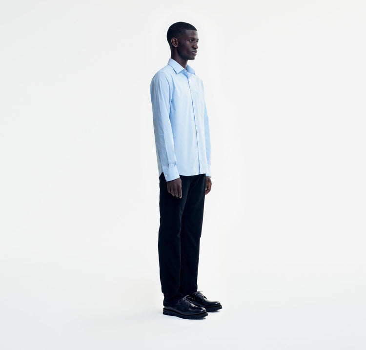 Henry Men’s Poplin Shirt in Blue