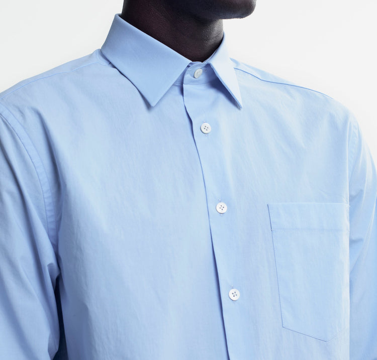 Henry Men’s Poplin Shirt in Blue