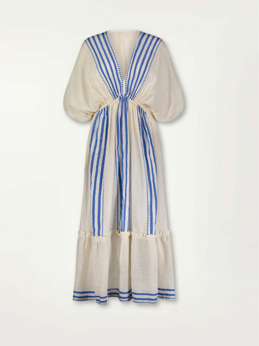 Leila Plunge Dress in Eshe Blue