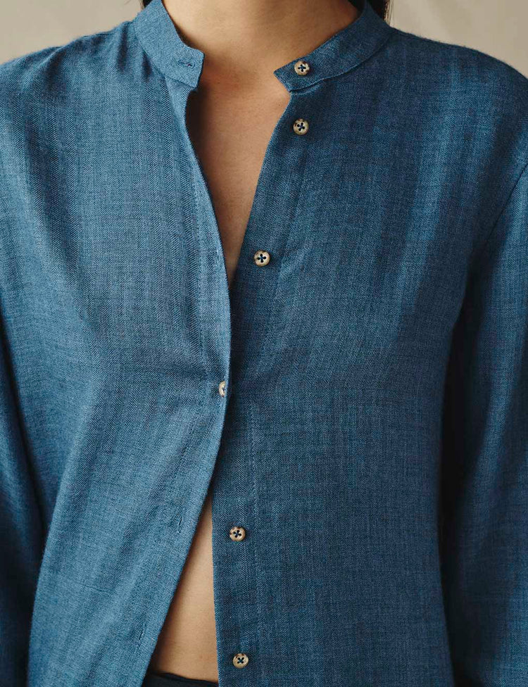 The Everyday Shirt in Silk Cashmere