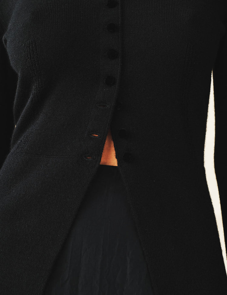 The Sculpted Cardigan In Silk Cashmere