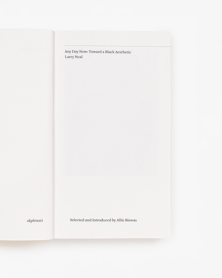 Any Day Now: Toward a Black Aesthetic