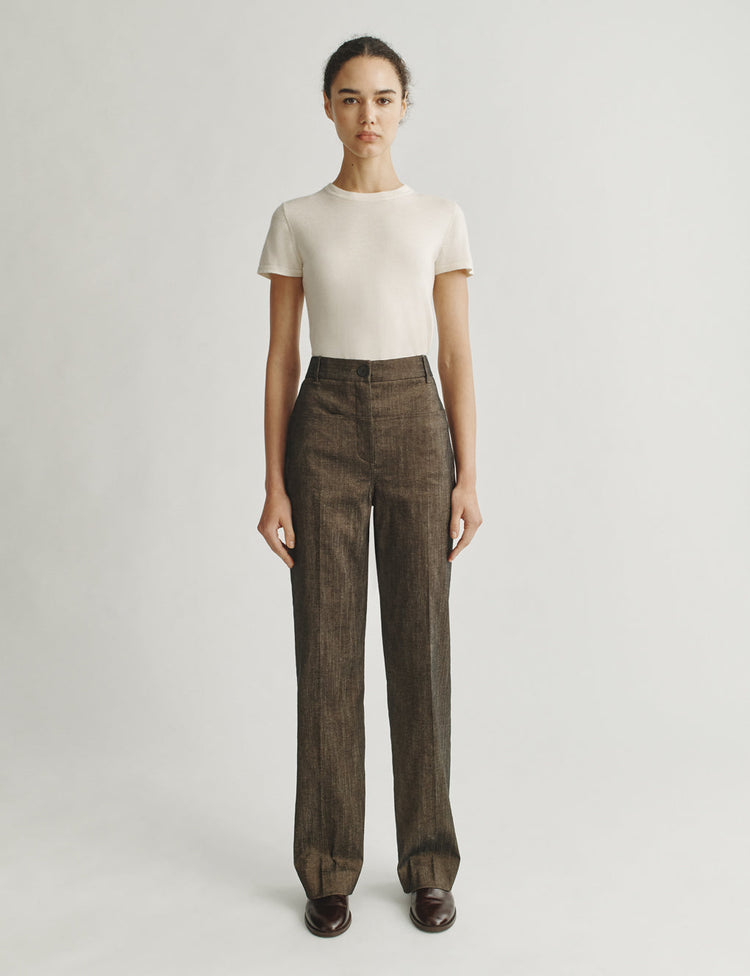 The T-Shirt in Cashmere and Silk in Ivory