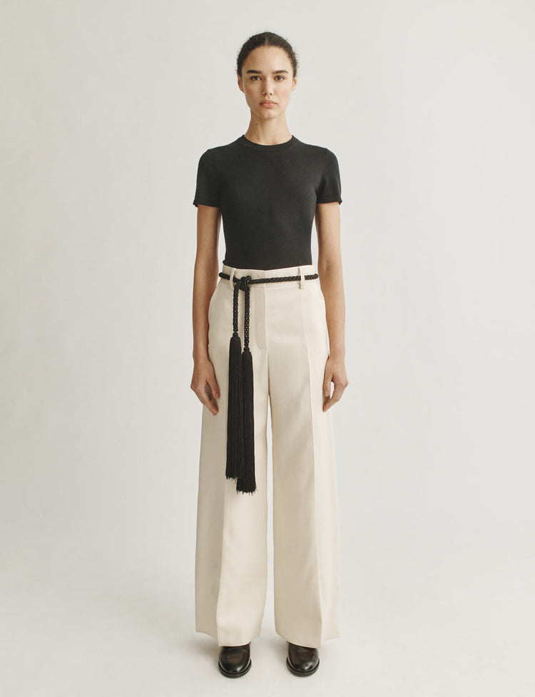 The T-Shirt in Cashmere and Silk in Black