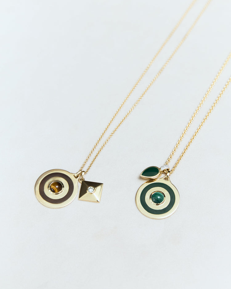 Enamel Bullseye Pendant