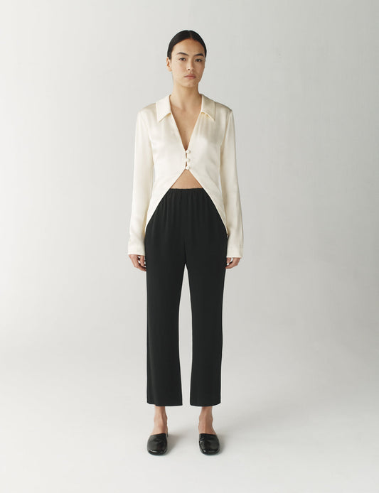 The Cocktail Pants in Black Crepe