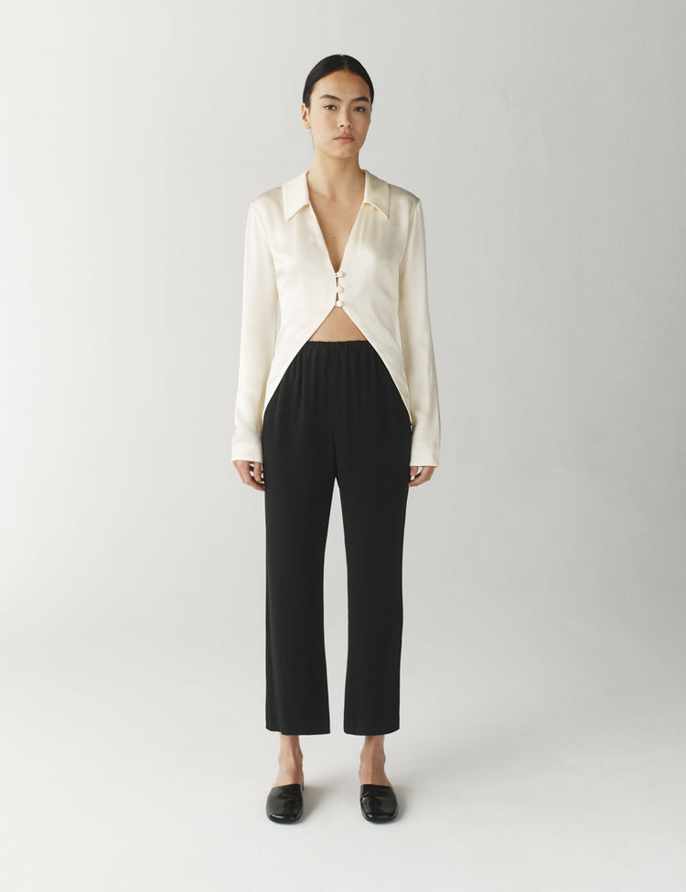 The Cocktail Pants in Black Crepe
