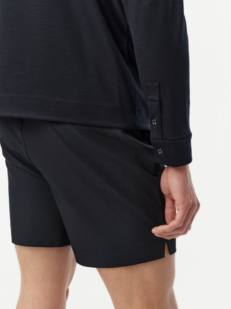 Wool Long-Sleeve Polo