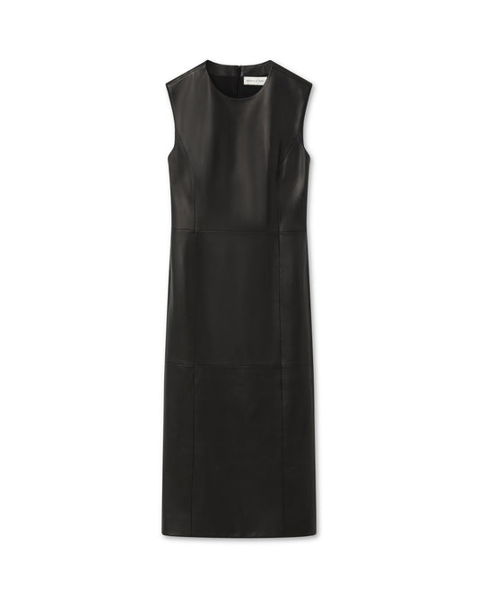 Grace Dress in Black Leather