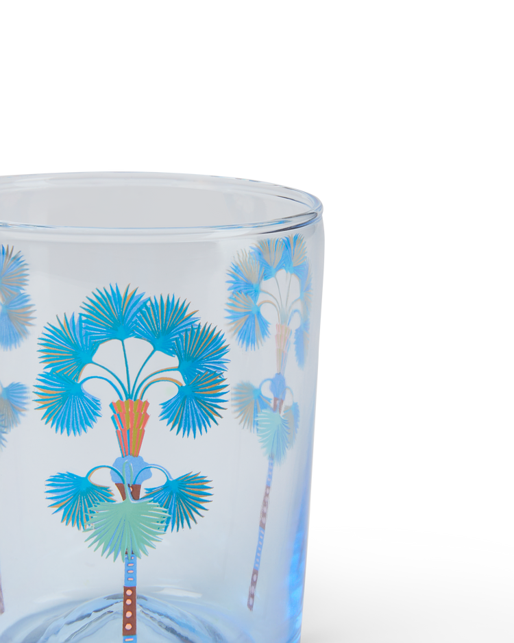 Palm Tumbler Glass in Green