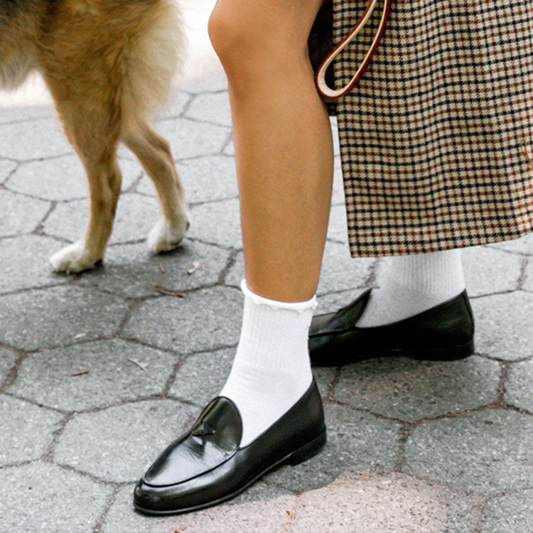 Women’s Black Leather Milano Loafer