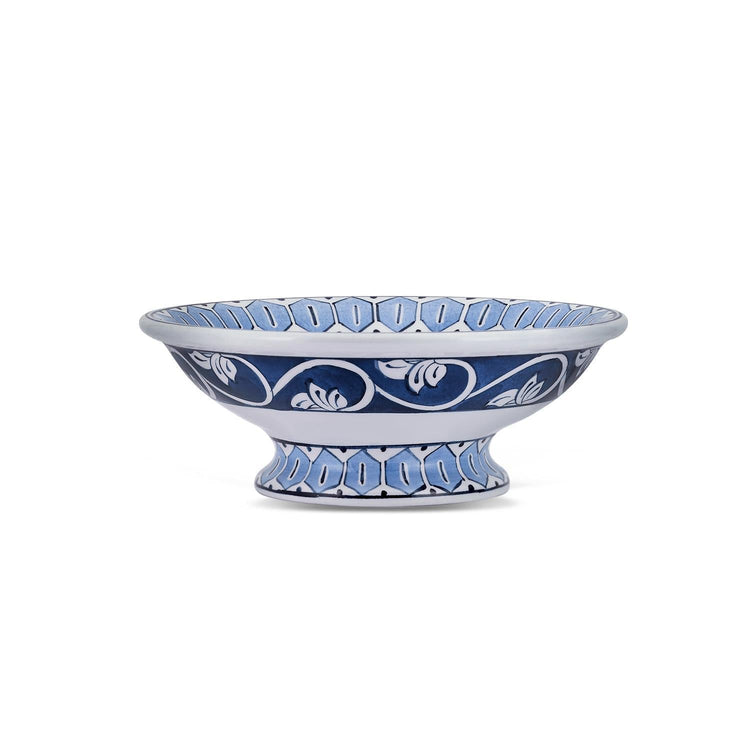 Iznik Tile Footed Bowl in Cloud