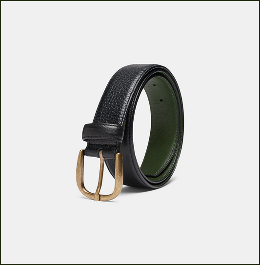 ‘Le Belt’ in Black Pebble Grain Leather