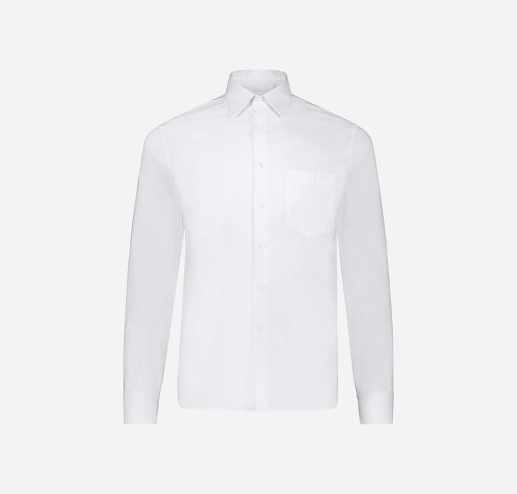 Henry Poplin Shirt in White