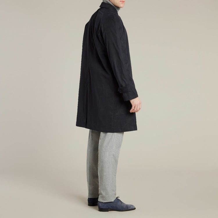 Regular Microfibre Raincoat In Dark Navy
