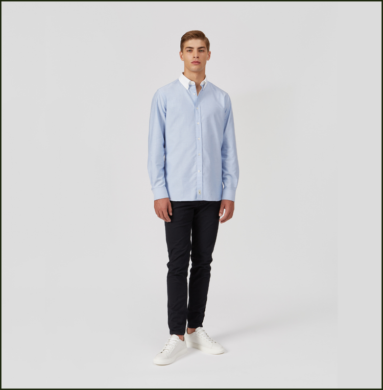 ‘Le Original’ Blue Contrast Oxford Shirt