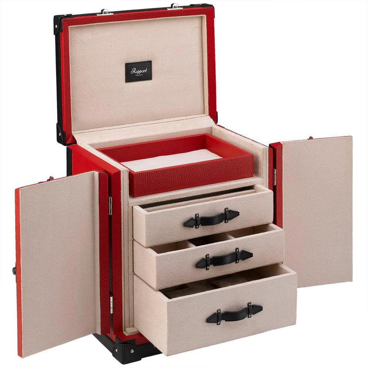 Deluxe Jewelry Trunk in Red