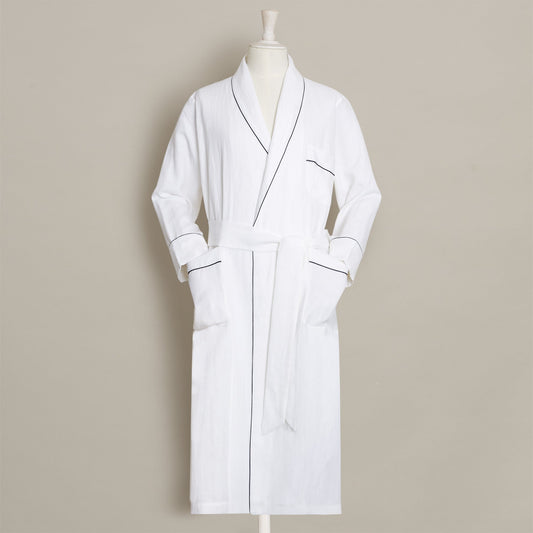 Linen Dressing Gown in White