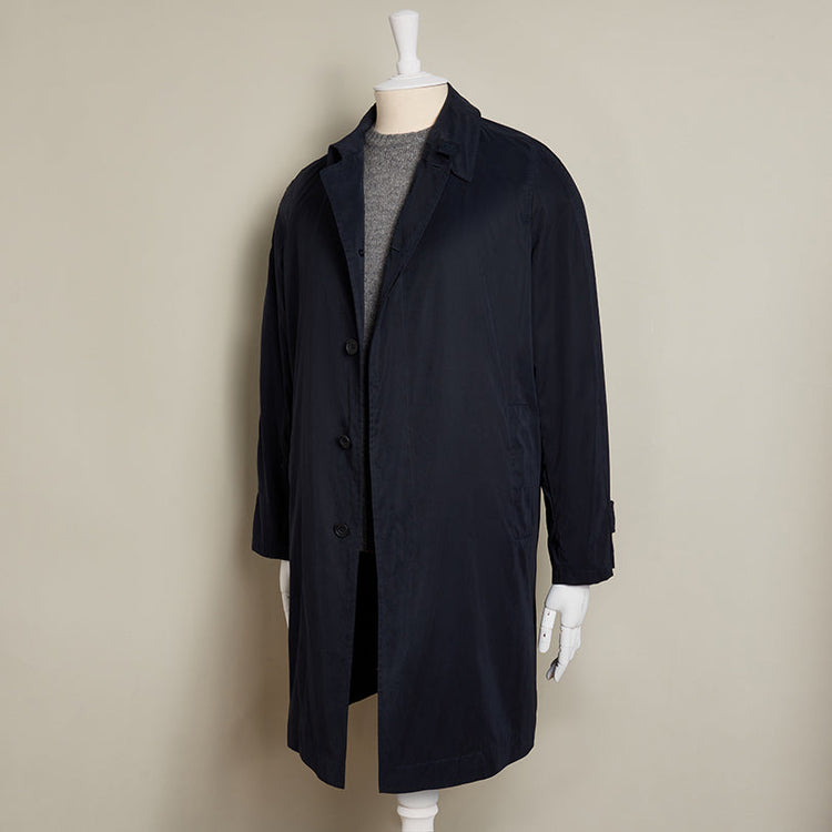 Regular Microfibre Raincoat In Dark Navy