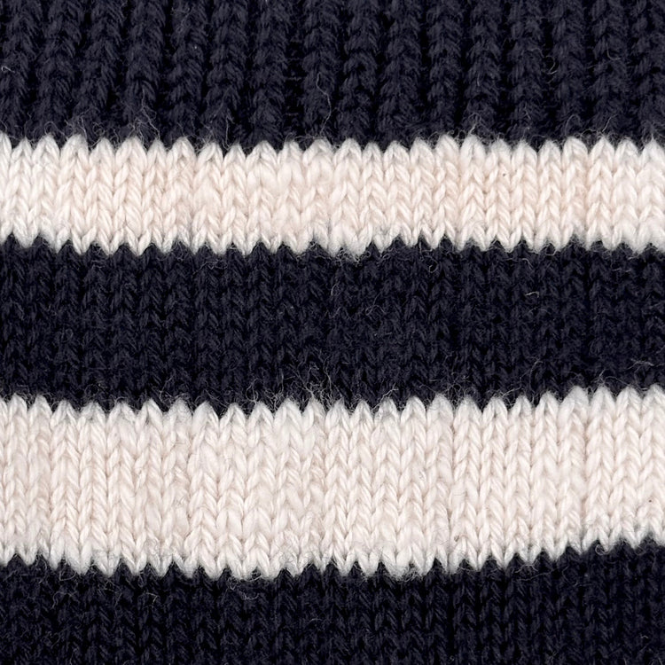Cotton Striped Socks In Navy