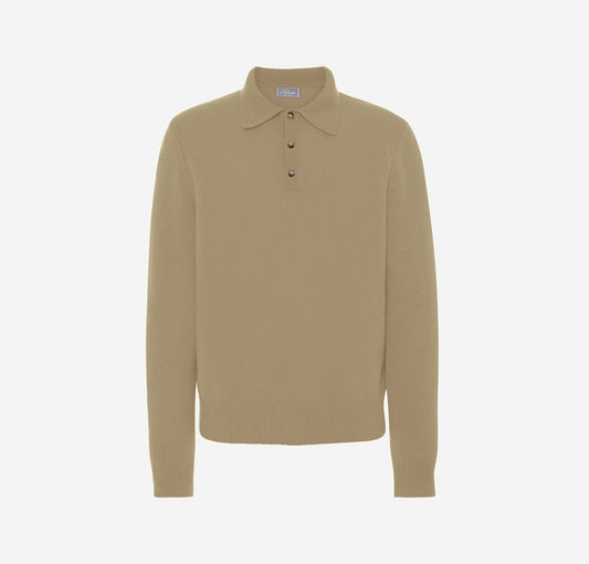 Harry Unisex Cashmere Polo in Camel