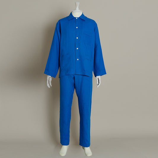 Linen Pyjama in China Blue
