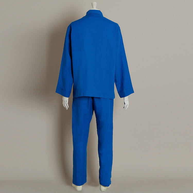 Linen Pyjama in China Blue