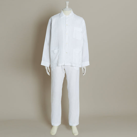 Linen Pyjama in White