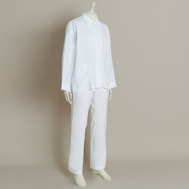 Linen Pyjama in White