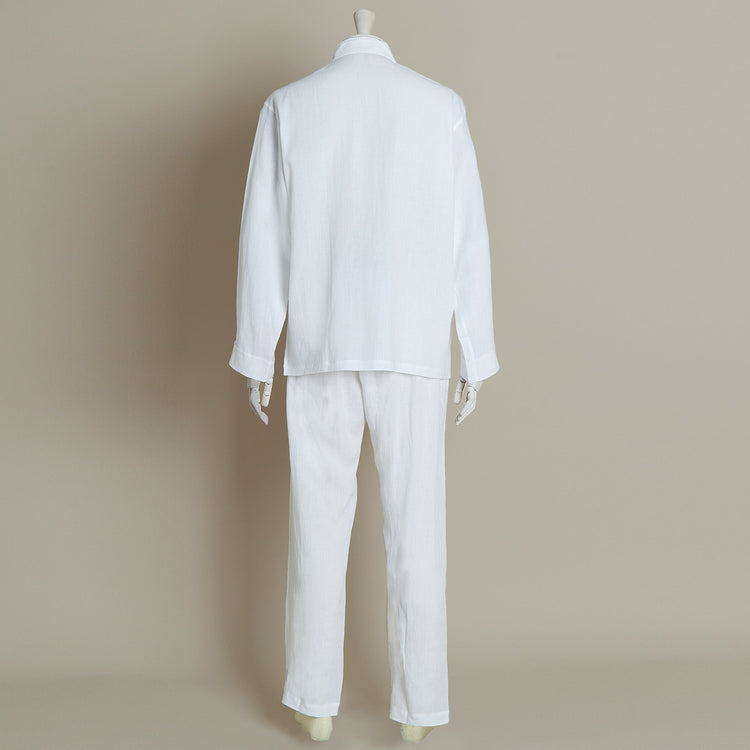 Linen Pyjama in White
