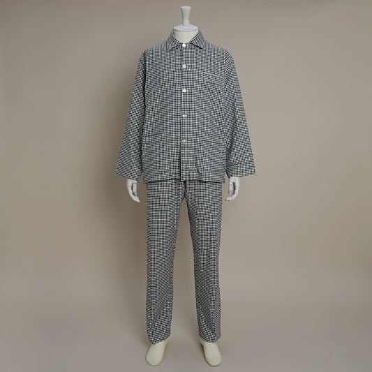 Soft Brushed Cotton Pyjama in Grey Check Print
