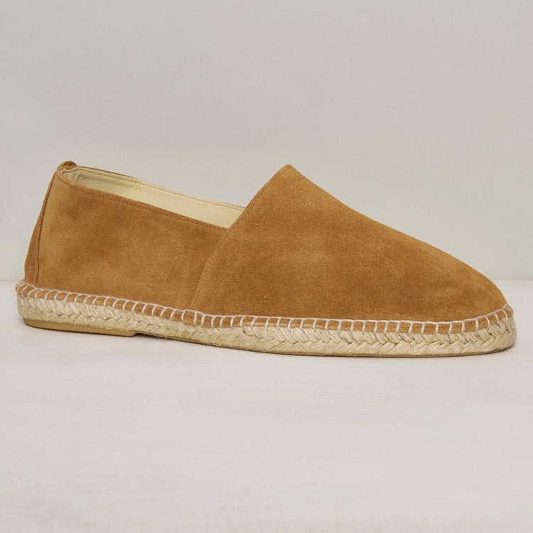 Suede Espadrilles With Rubber Sole in Rust