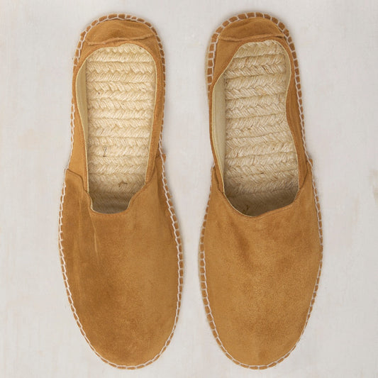 Suede Espadrilles With Rubber Sole in Rust